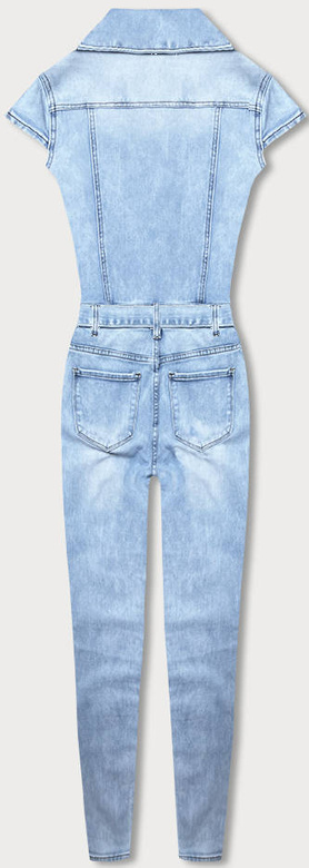 DOPASOWANY KOMBINEZON JEANSOWY JASNONIEBIESKI (POP5983)