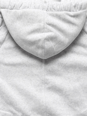 Szara rewelacyjna damska bluza typu long z kapturem