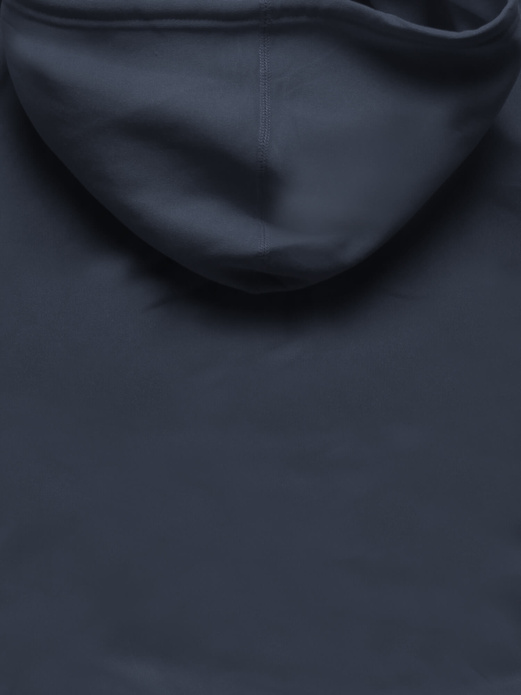 Granatowa bluza dresowa damska kangurka z kapturem