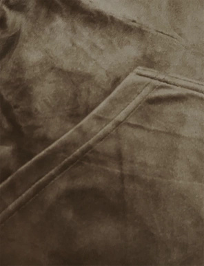 Umbra welurowy gładki dres damski z kapturem