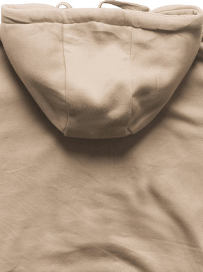 Beżowa zapinana damska bluza z kapturem 