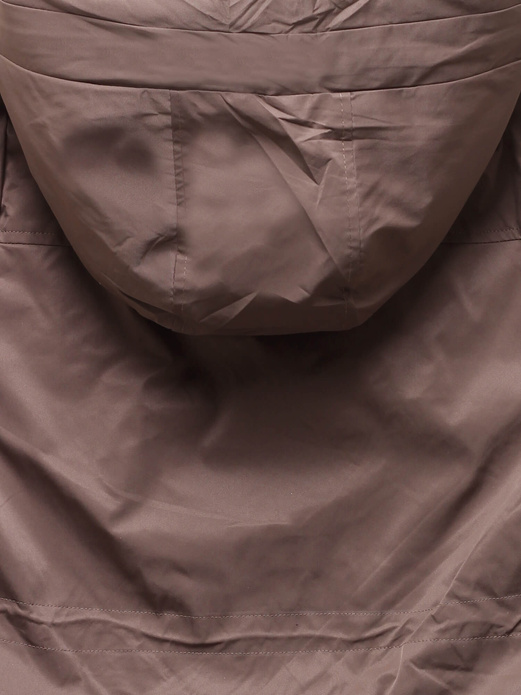 Brązowa kapitalna damska kurtka przejściowa z podwijanymi rękawami