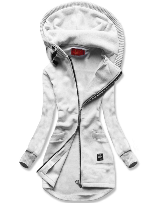 Szara unikalna damska bluza z genialnym kapturem