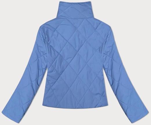 Niebieska kapitalna damska kurtka przejściowa ze stójką