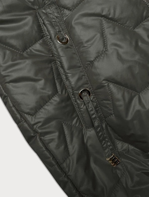 Khaki dwukolorowy czadowy bezrękawnik kamizelka damska z kapturem ściągacz 