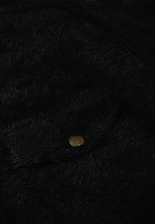 Czarna wełniana damska kurtka alpaka