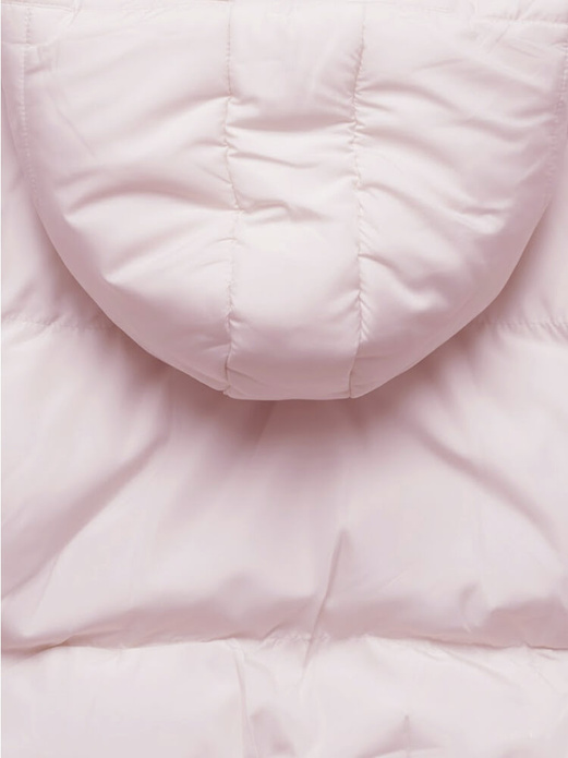 Różowa genialna krótka damska kurtka puffer