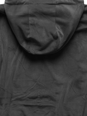 Grafitowy welurowy casualowy gładki dres z kapturem