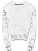 Biała wygodna gładka bluza dresowa basic