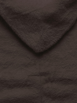 Brązowa genialna długa wełniana narzutka alpaka