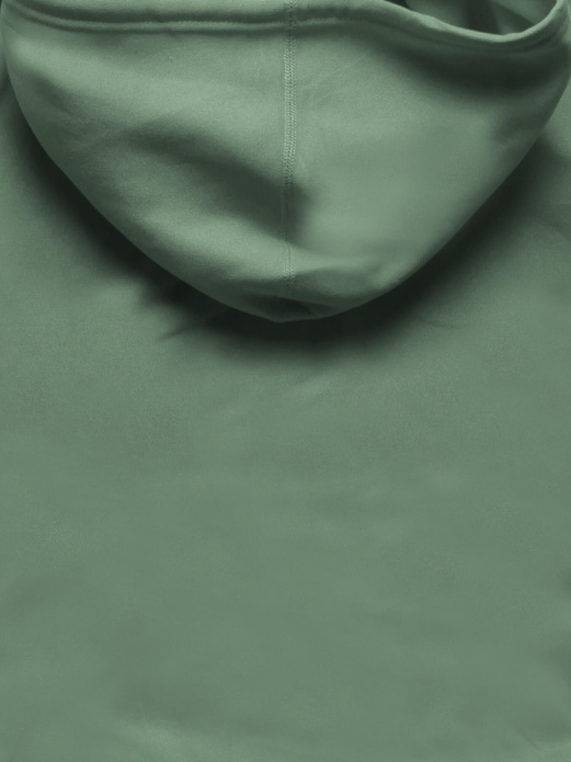 Zielona damska rozpinana bluza z kapturem basic