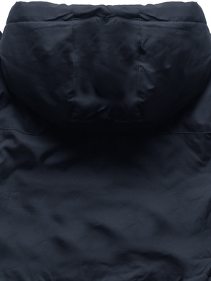 Granatowa przejściowa kurtka z kapturem i ściągaczami