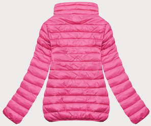 Różowa urocza kurtka pikowana ze stójką