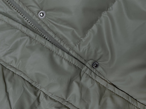 Zielona zimowa kurteczka z kapturem