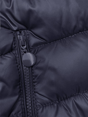 Granatowa genialna pikowana kurteczka z kapturem