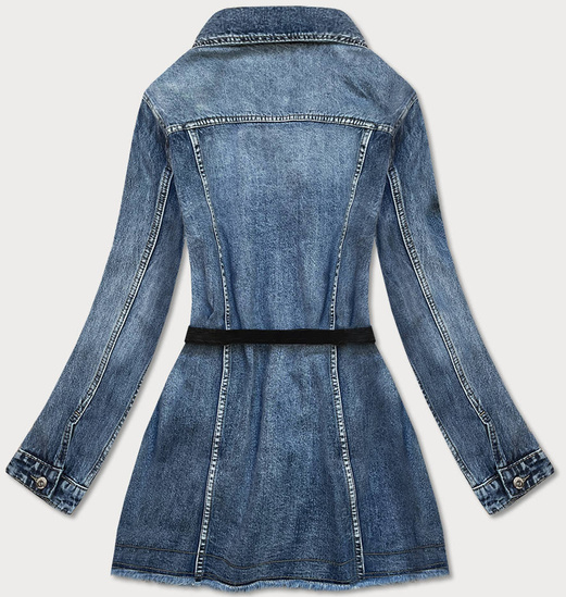 DAMSKA KURTKA JEANSOWA Z PASKIEM (POP5901)