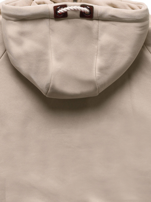 Beżowa fantastyczna ciepła bluza z kapturem