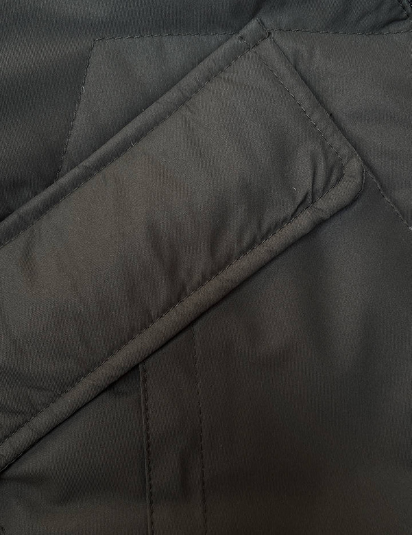 Khaki puchowy dwustronny bezrękawnika kamizelka ze stójką