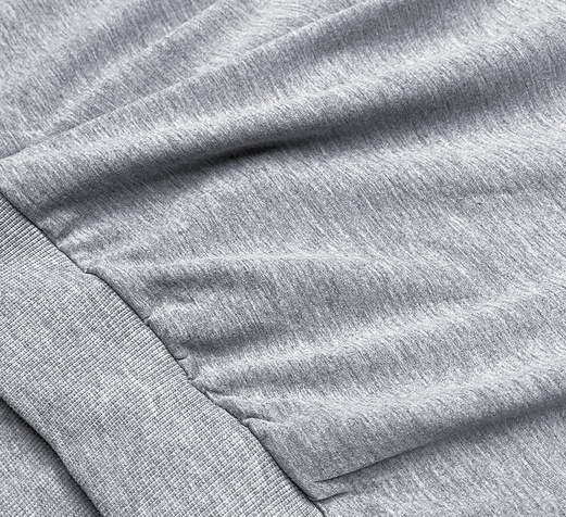 Jasnoszara dresowa gładka wygodna bluza sportowa wkładana przez głowę