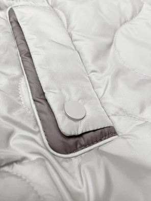 Ecru krótki bezrękawnik kamizelka z kapturem