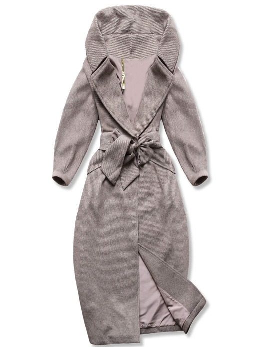 Brązowy elegancki fenomenalny płaszcz damski