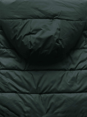 Ciemnozielona genialna długa zimowa damska kurtka z kapitalnym kapturem 