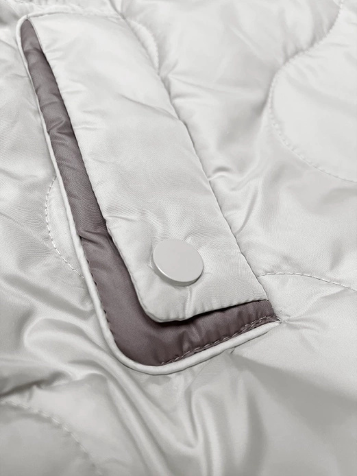 Ecru krótki bezrękawnik kamizelka z kapturem