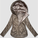 Czarna damska lekka pikowana kurtka przejściowa ze stójką