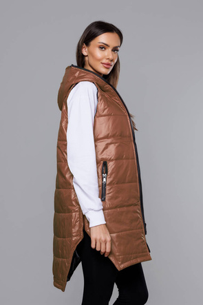 Karmelowy genialny bezrękawnik kamizelka