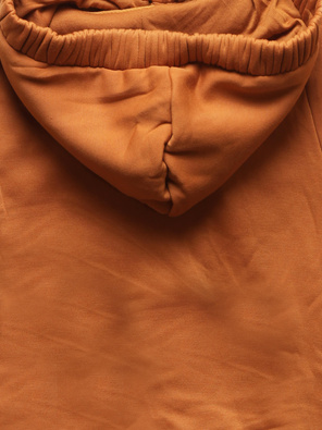 Karmelowa damska bluza z asymetrycznym suwakiem