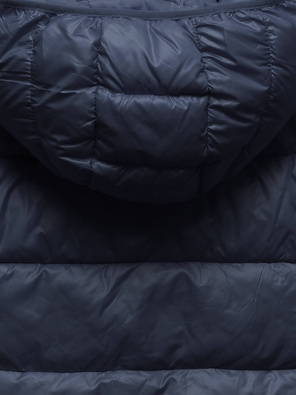 Granatowa zimowa damska kurtka z kapturem