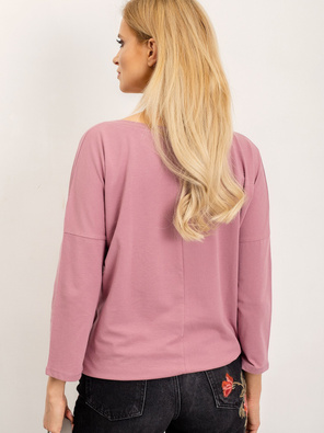 Ciemnozielona gładka i luźna bluzka basic, wiązana na dole