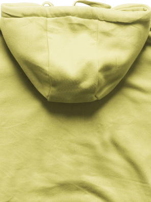 Żółta damska bluza dresowa z kapturem kangurka