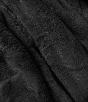 Czerwono czarna dwustronna zimowa parka na futrze