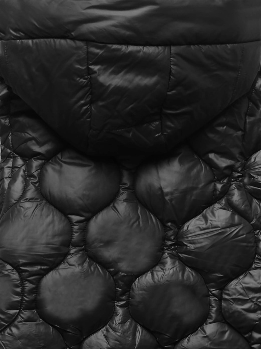 Czarny pikowany damski bezrękawnik kamizelka