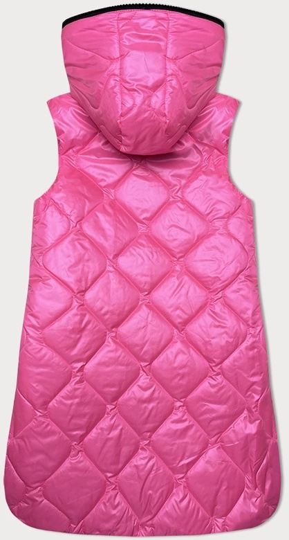 Różowy śliczny damski pikowany bezrękawnik kamizelka