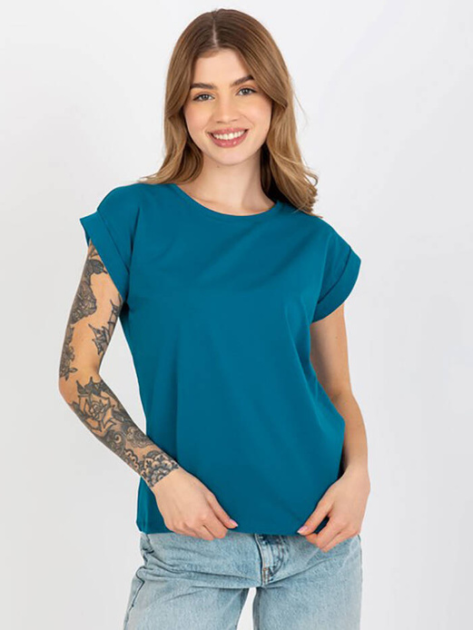 Morska gładka bluzka basic top