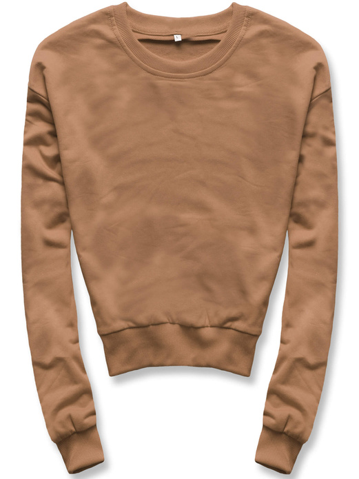 Cappuccino wygodna gładka bluza dresowa basic