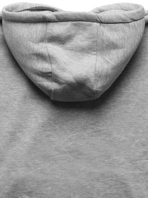 Szara damska bluza dresowa z kapturem kangurka