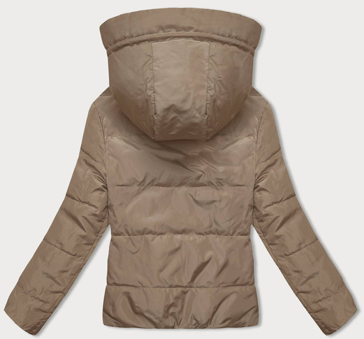 Beżowa khaki dwustronna kurtka z kapturem