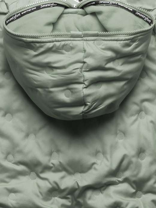 Szarozielona fenomenalna bluza kurtka z łączonych materiałów z kapturem