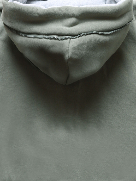 Jasnozielona długa bluza damska z dresowym kapturem i marszczeniami