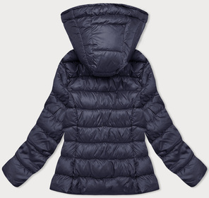 Granatowa genialna pikowana kurteczka z kapturem