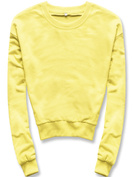 Żółta wygodna gładka bluza dresowa basic