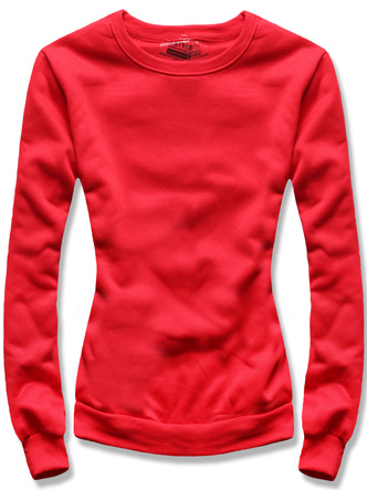 Czerwona casualowa damska bluza