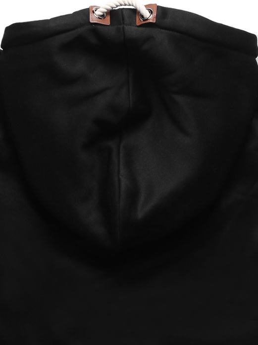 Czarna unikalna bluza damska z kapturem