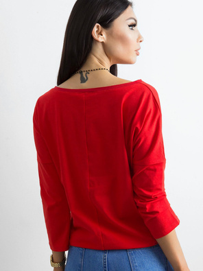 Ciemnozielona gładka i luźna bluzka basic, wiązana na dole