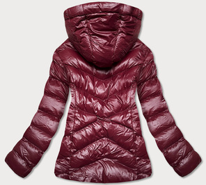 Wiśniowa kurtka zimowa damska