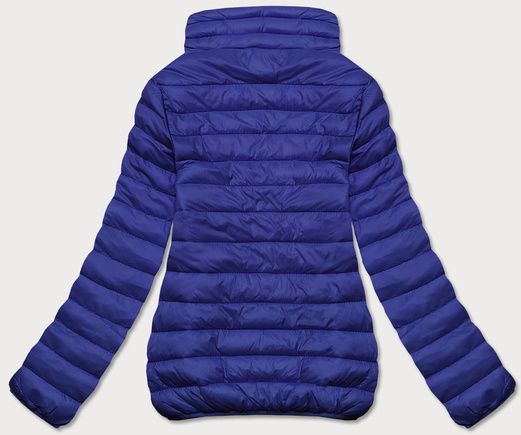 Granatowa urocza kurtka pikowana ze stójką