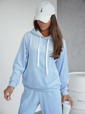 Cappucino damski welurowy kapitalny gładki dres komplet 